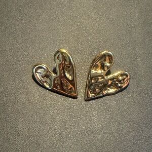 Gold Heart Earrings